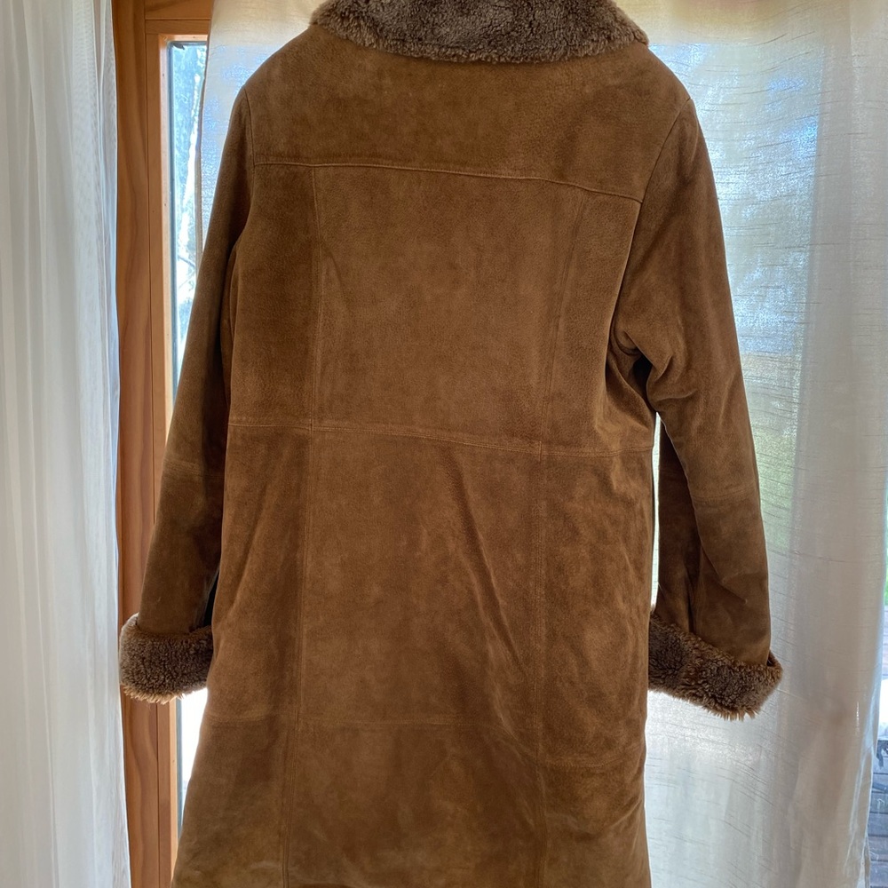 Vintage Bernardo Collection Brown Leather 3/4 length coat.
